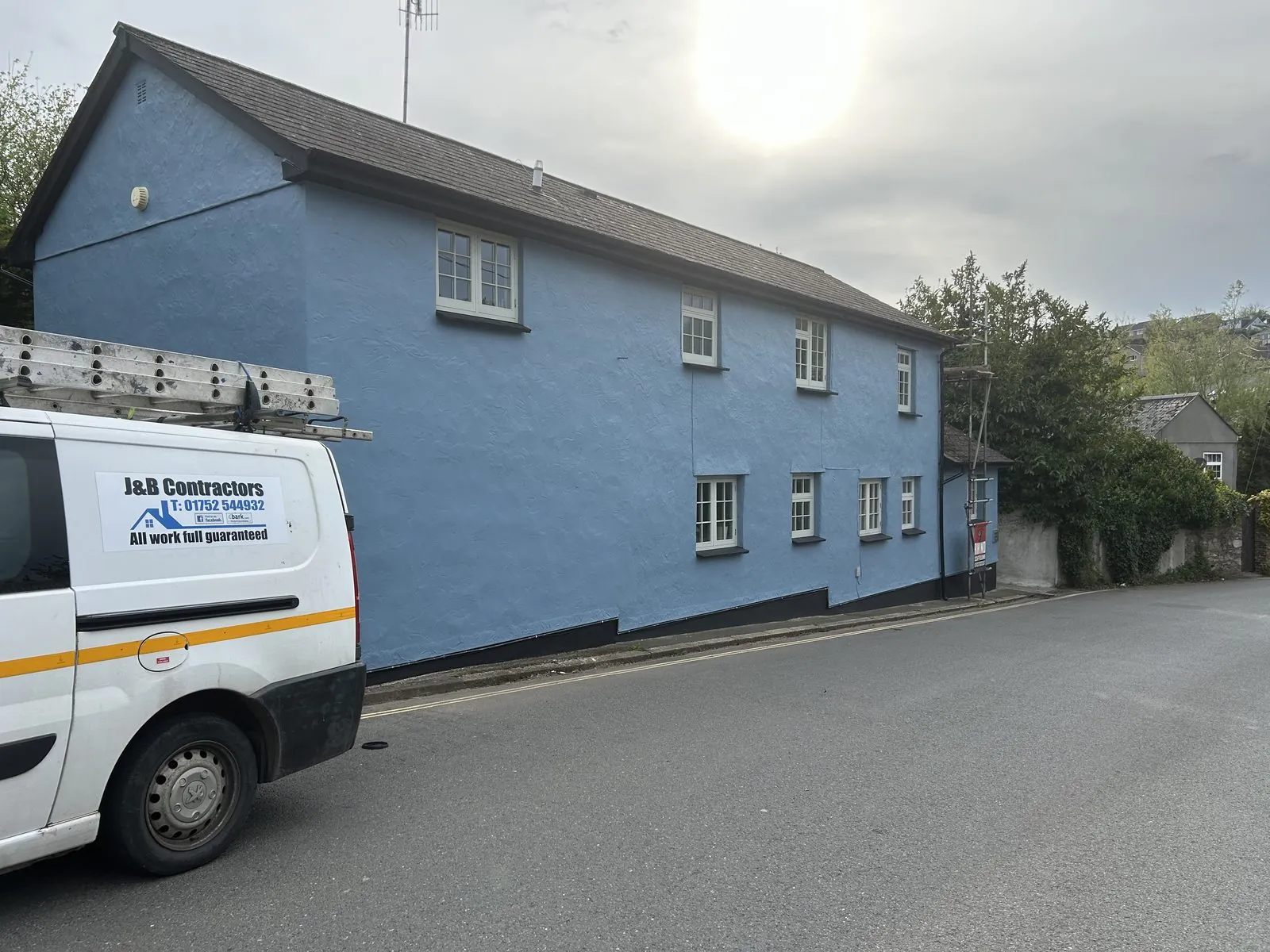 Exterior painting of a detached house in Camborne